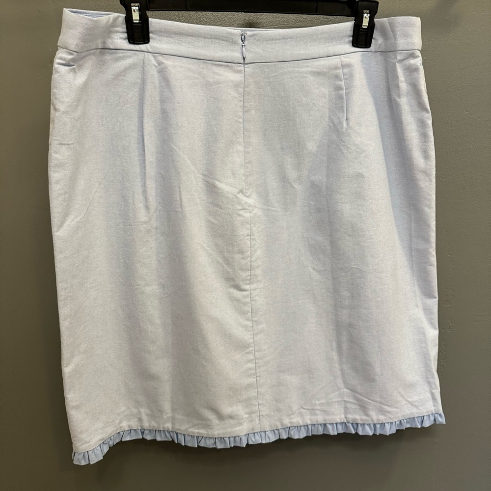 NWT J. Crew Oxford Ruffle Pencil Skirt Size 20 - Picture 6 of 8